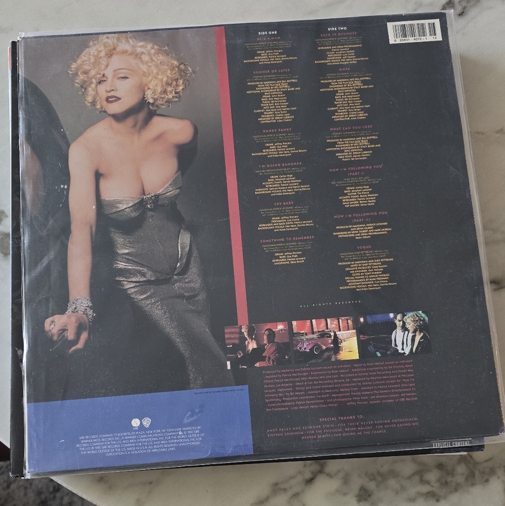 Madonna I'm Breathless Vinyl Record - Picture 2 of 3
